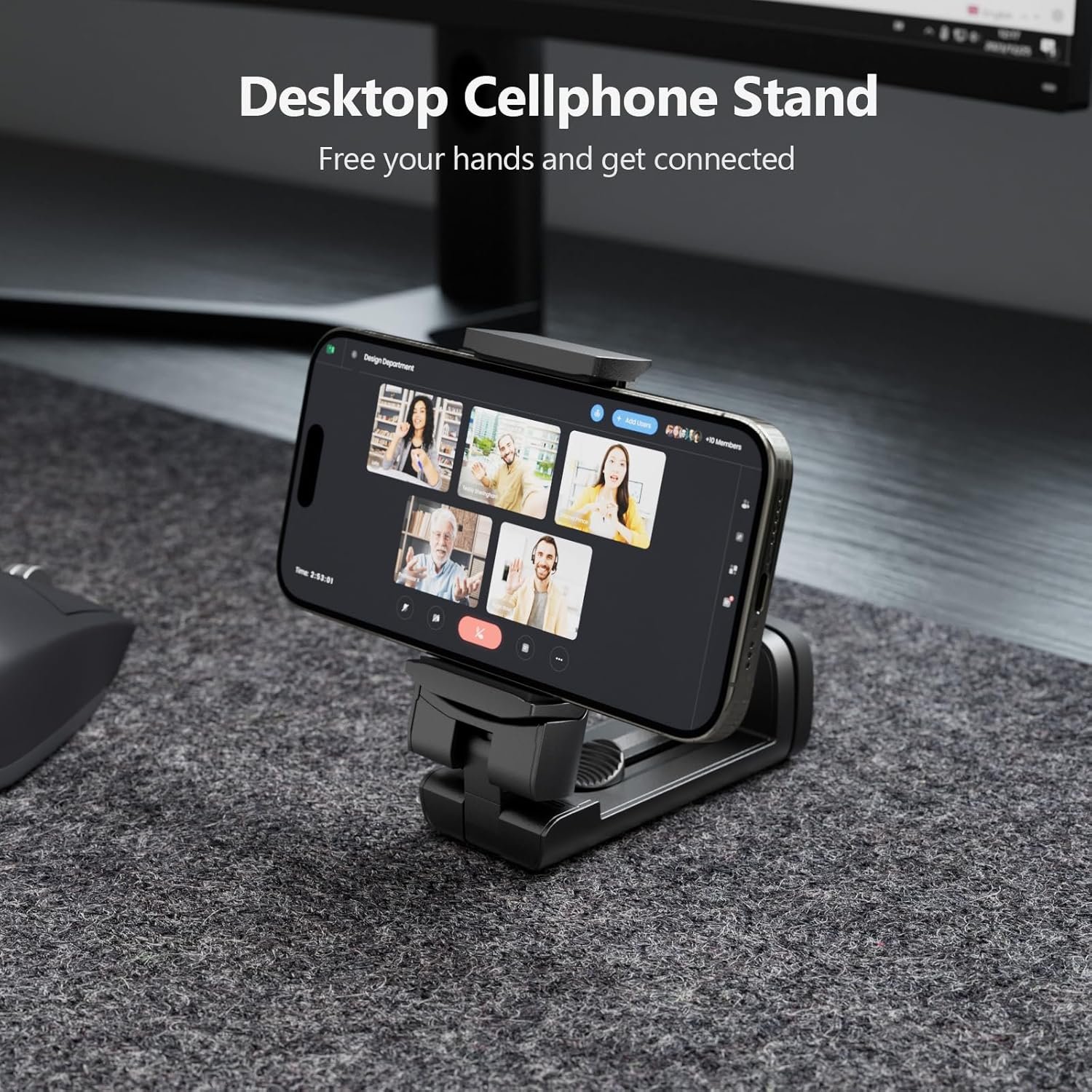 MiiKARE 2027 Airplane Phone Holder Mount, Plane Travel Essentials, Black | Universal Hands-free Phone Holer with 360° Rotation for Flying, Accessory Travel Must Haves Phone Stand for Desk, Tray Table - Image 4