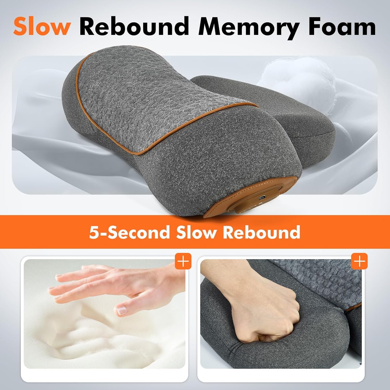 Neck Massager Pillow - 3-in-1 Neck Pillow with Battery, Travel Neck Massager Pillow for Shoulder Pain Relief, Deep Tissue Pain Relief with Heat and Stretching, Neck Hump Corrector for Women - Image 7