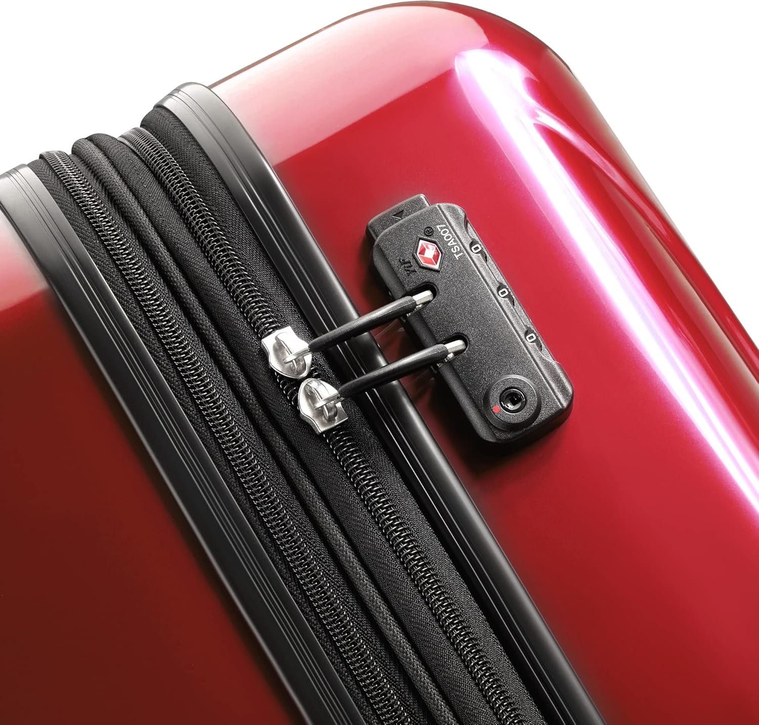 DELSEY PARIS Helium Aero Hardside Expandable Luggage with Spinner Wheels, Brick Red, Checked-Medium 24 Inch - Image 6