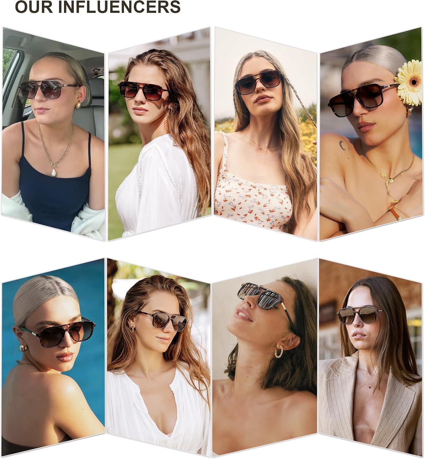 SOJOS Retro Aviator Sunglasses Womens Mens,Trendy Rectangle Shades SJ2202 | Polit UV400 Protection Women Sun Glasses,Y2K Cute Thin Slim Frames,Daily Wear,Outdoor,Driving,Travel Beach Essentials - Image 3