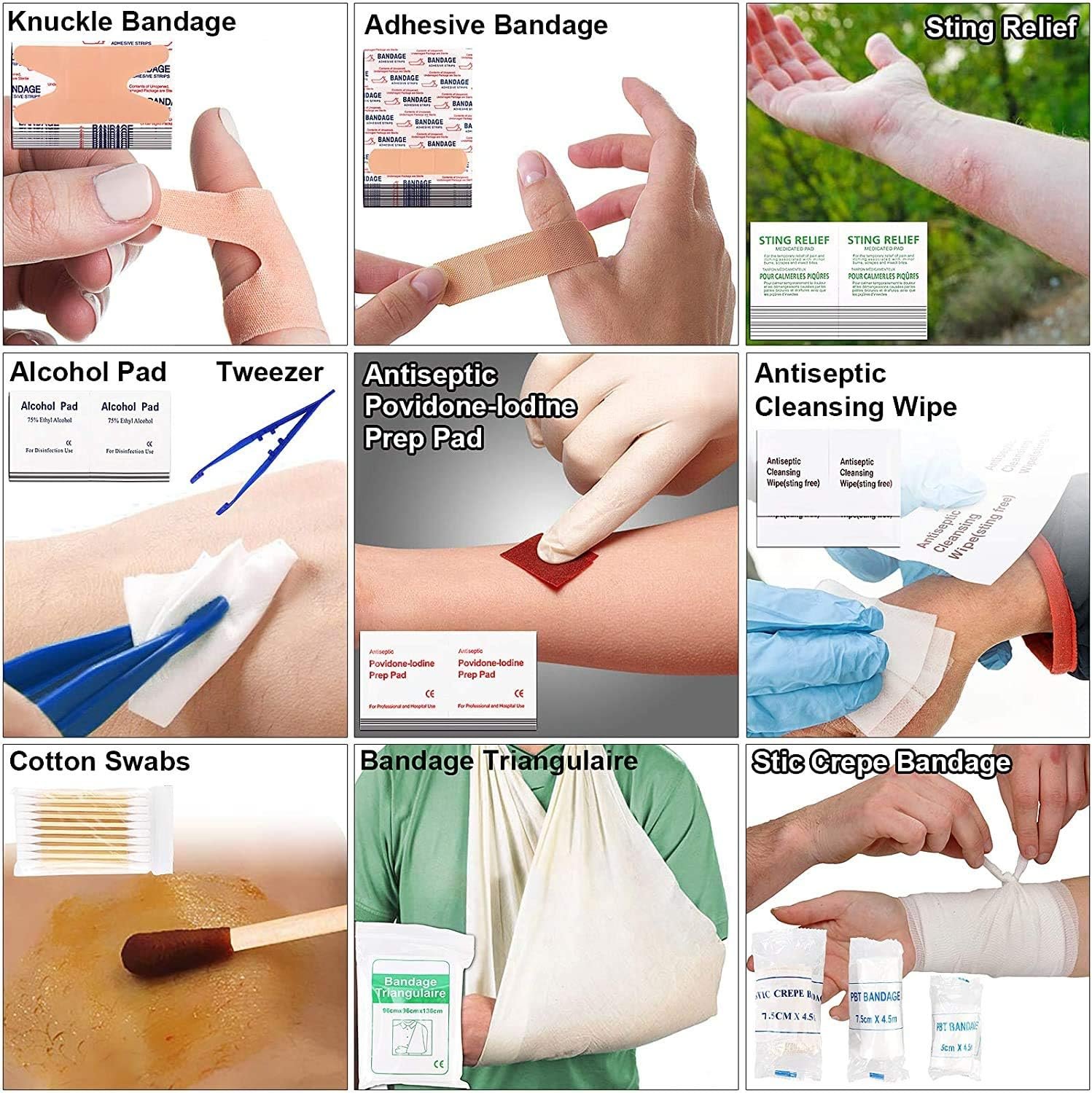 216 Pcs Survival First Aid Kits, Professional Survival Gear Equipment Tools First Aid Supplies kit for SOS Emergency Hiking Hunting Disaster Camping Adventures - Image 6