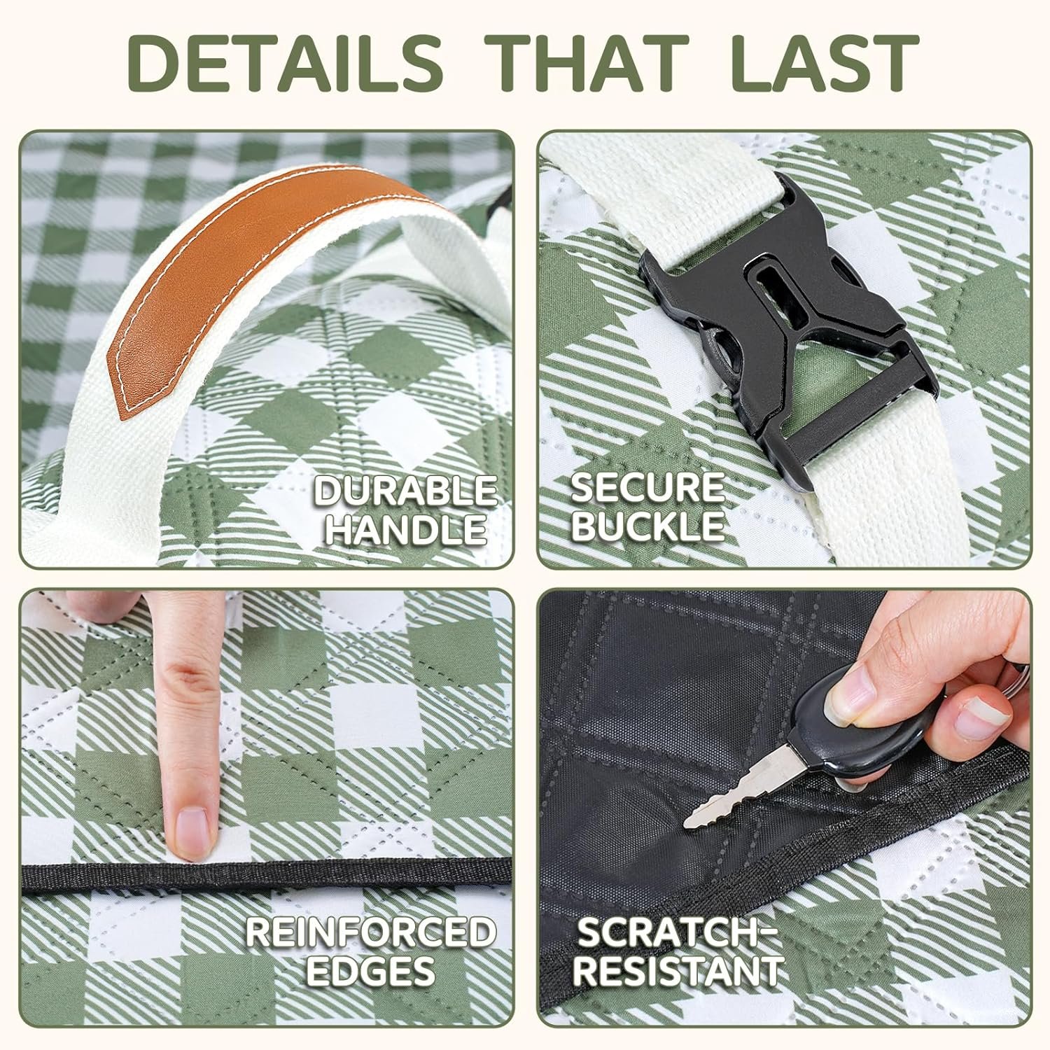 Genovega Waterproof Picnic Blanket Beach Outdoor Camping Mat Rug Extra Large Foldable Cute Big Travel Essential Accessories Gift Park Patio Lawn Garden Grass Play Music Festival Concert Must Have - Image 5
