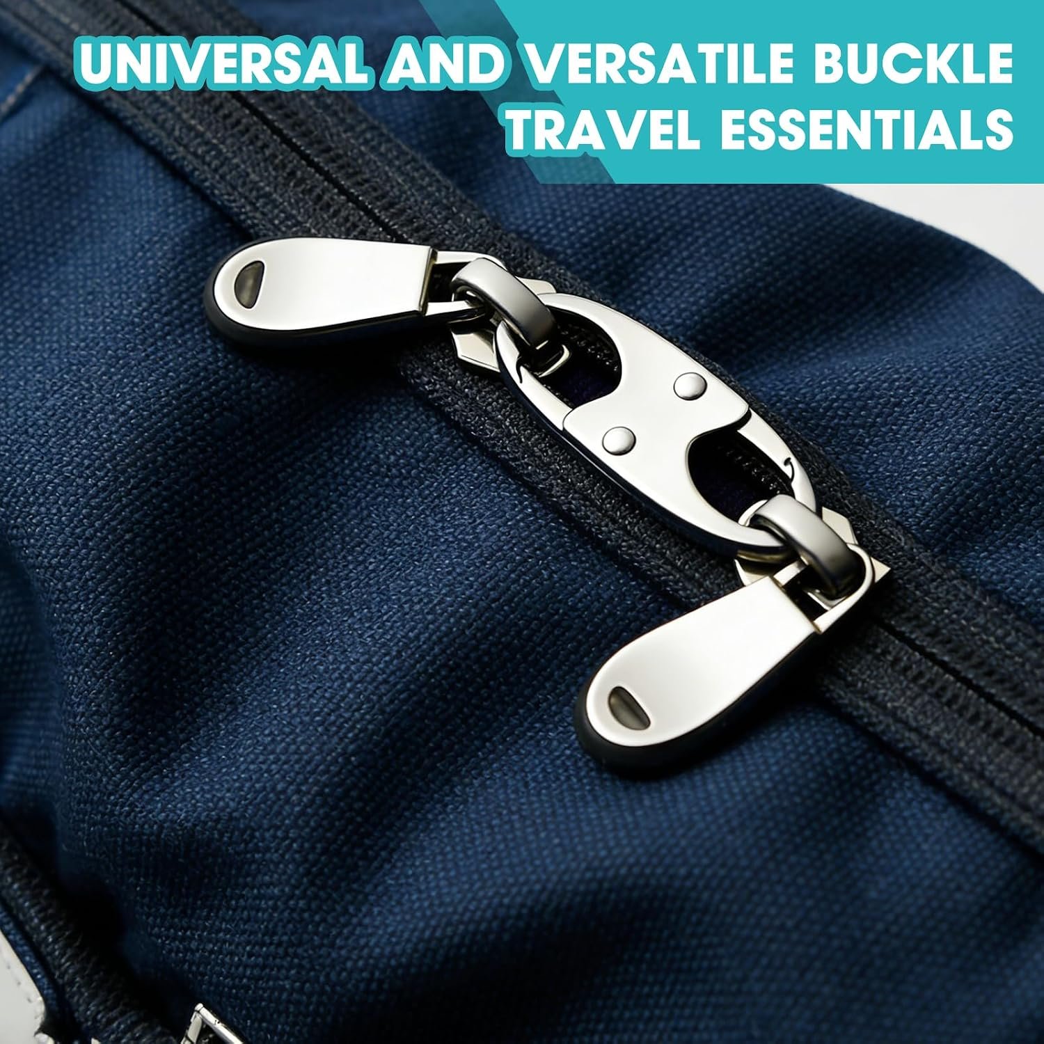8 Pcs Anti-Theft Small Carabiner Clip, Double Opening Zipper Pull Replacement, Elegant Zinc Alloy Zipper Clips for Backpacks, Luggage, Duffel Bags, Travel Essentials - 4 Silver & 4 Gunmetal - Image 6