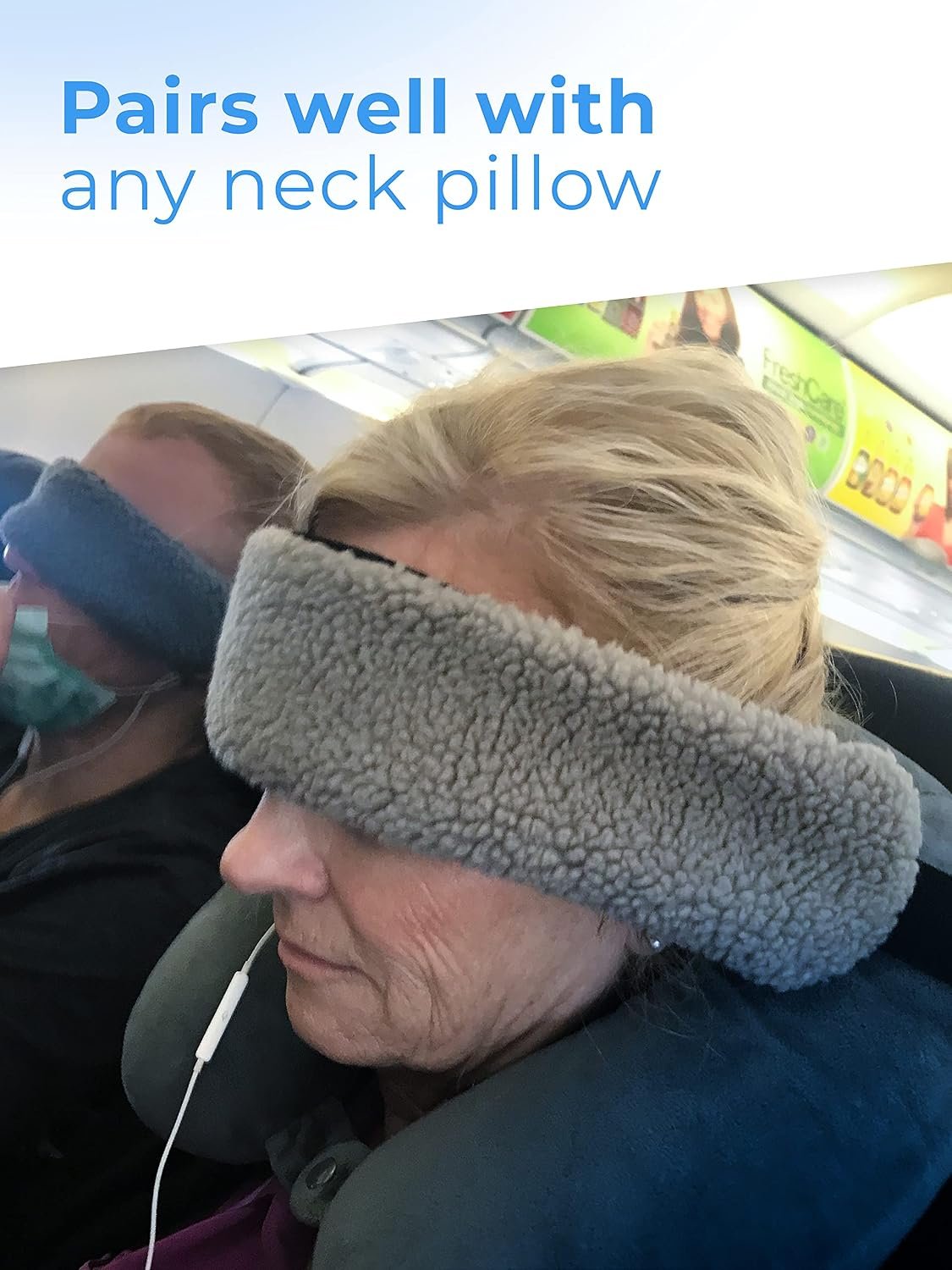 SeatSleeper Travel Pillow Alternative Stops Bobbing | Airplane Head Straps and Car Support Head Band | Travel Upright with Less Neck Strain | Super Comfy, Small & Compact - Image 4