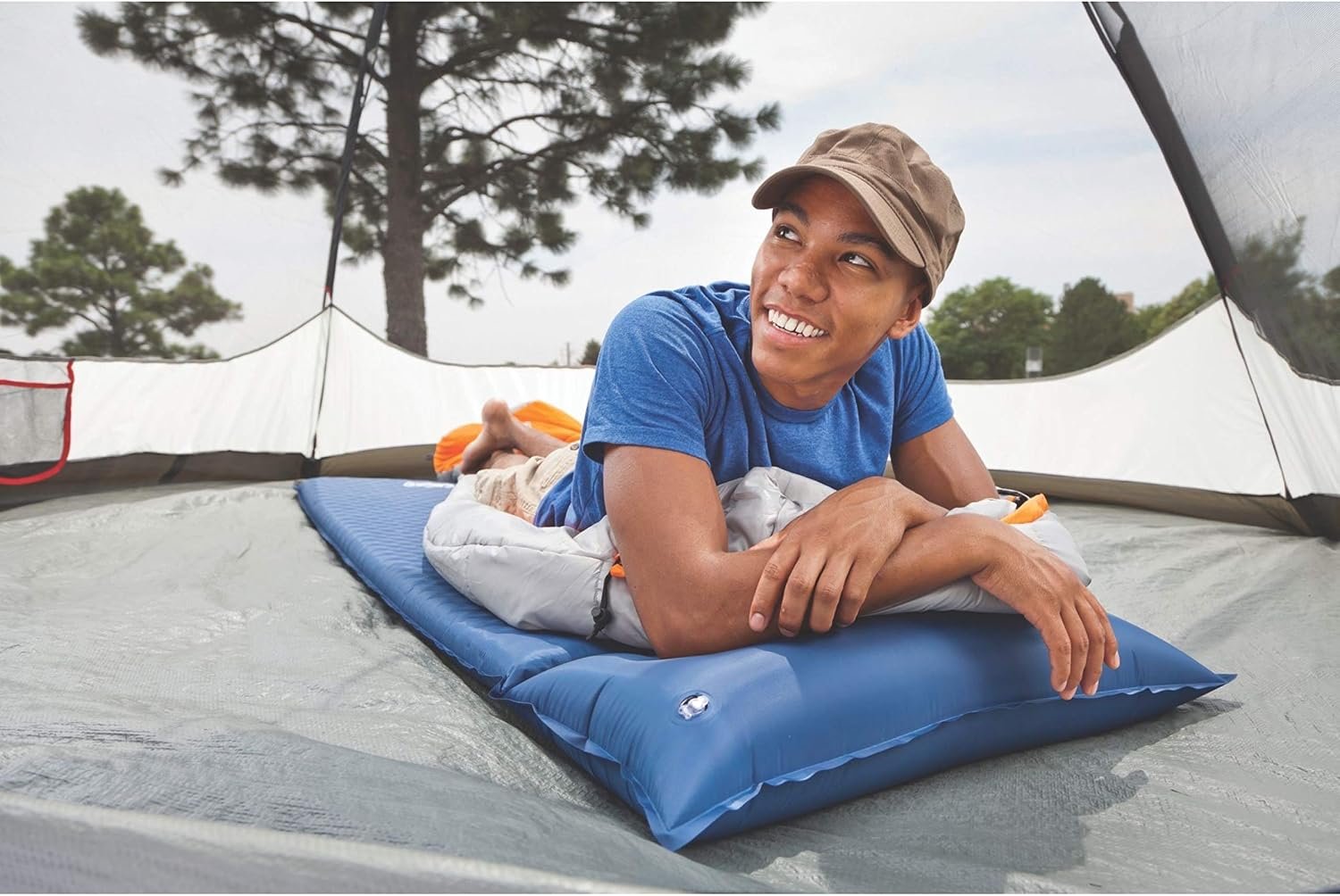 Coleman Self-Inflating Sleeping Pad with Pillow, Lightweight Inflatable Camp Pad with Extra Support & Quick Deflation, No Air Pump Needed - Image 6