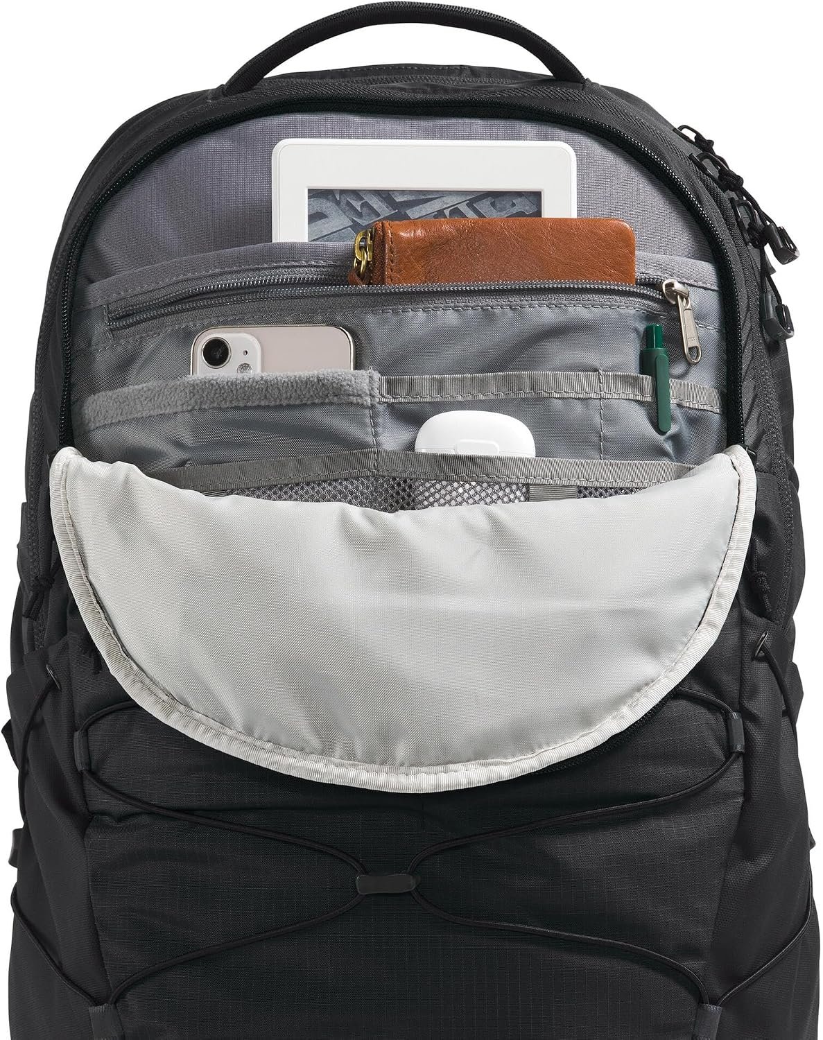 The North Face Borealis Commuter Laptop Backpack, Blk/Blk-NPF, OSFA | Water Repellent, Laptop Sleeve, Large Main Compartment - Image 6