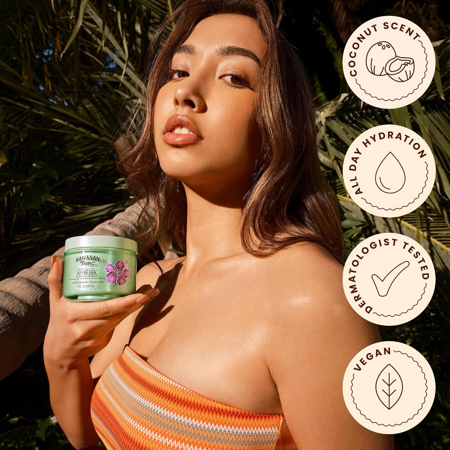 Hawaiian Tropic After Sun Body Butter with Coconut Oil, 8 Oz - Image 6