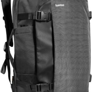 tomtoc Travel Backpack, TSA Carry On/Personal Item Bag Flight Approved | 28/40L Carry on Luggage Backpack for Men Women, PFAS Free, Water-resistant Business Airplanes Rucksack for Travel Essentials