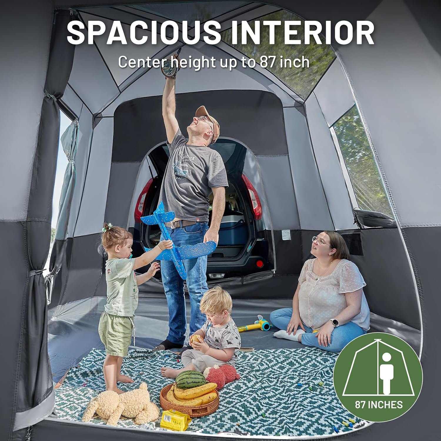 Timber Ridge Truck-Bed-Tents SUV Camping Tent | Weather Resistant and Portable Van or Car Tent, Includes Rainfly and Storage Bag - Image 6