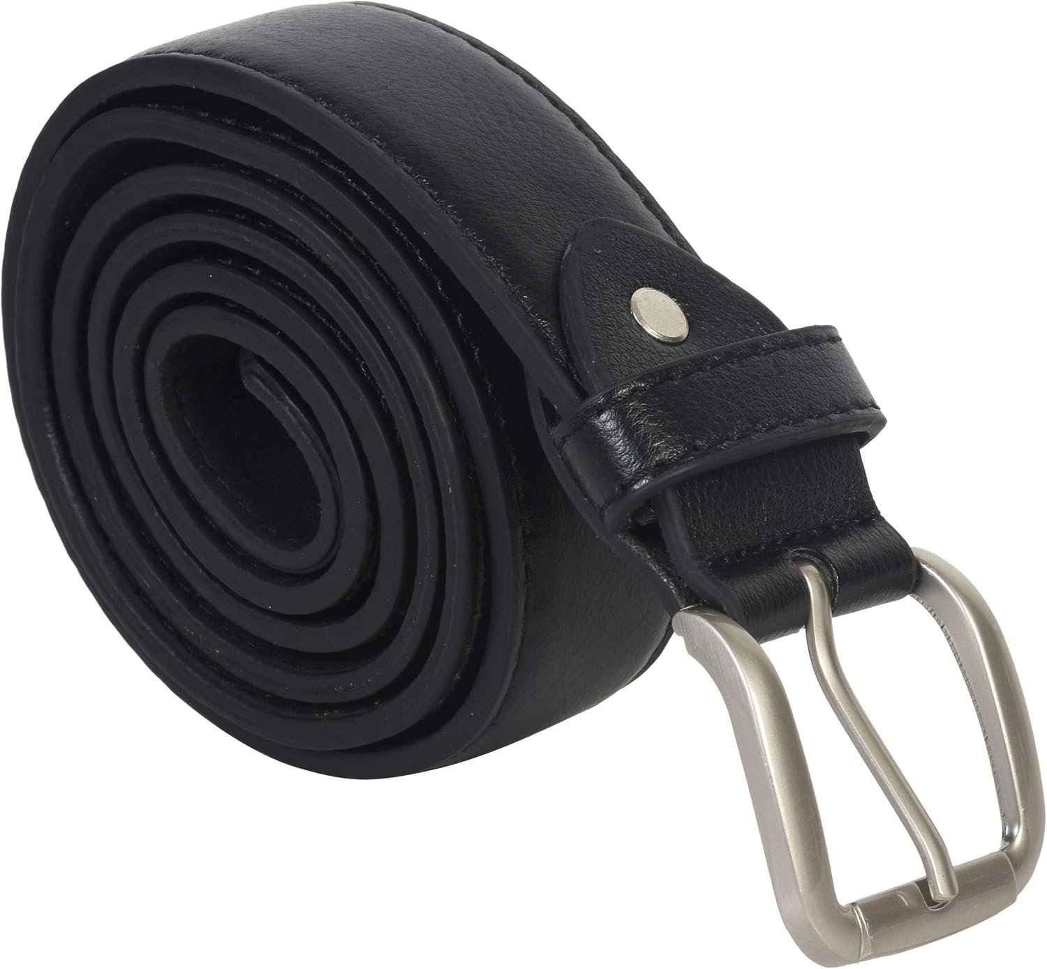 Men's Black Leather Money Belt Sizes 32 Through 64