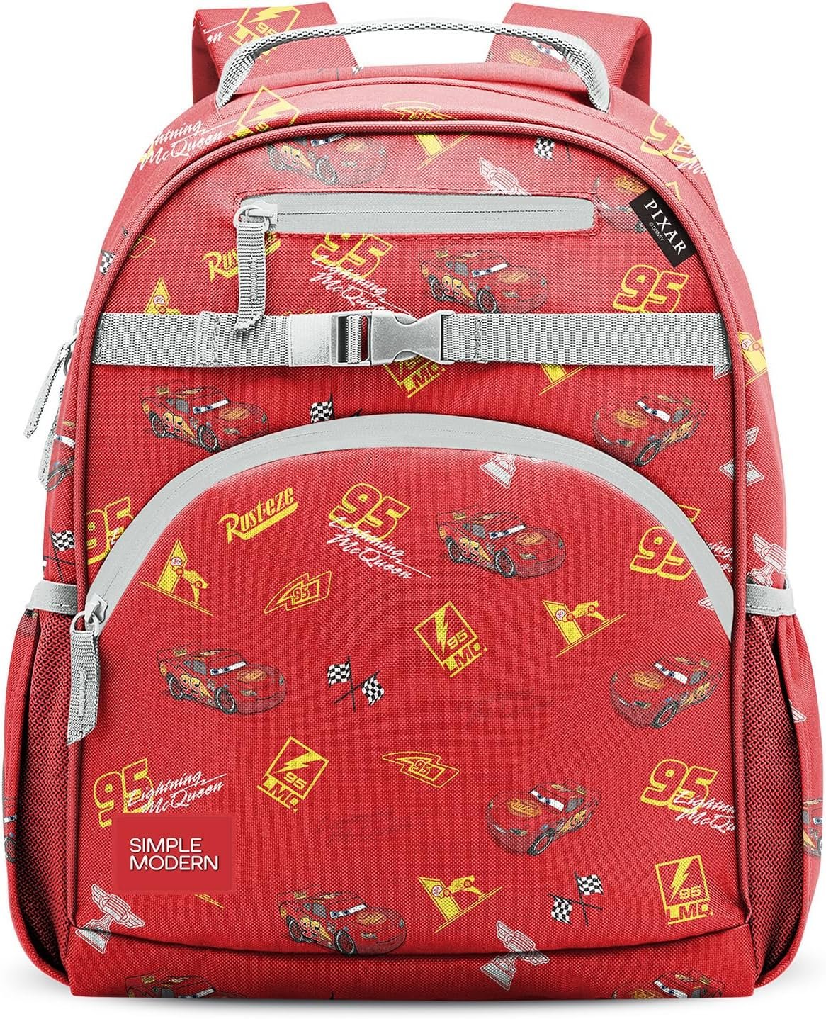 Simple Modern Disney Cars Kids Backpack for School, Girls, Boys | 12L | Fletcher Lightning McQueen Bookbag, School Backpack for Toddler, Preschool, Kindergarten | Fits Lunch Box, Cute | Medium