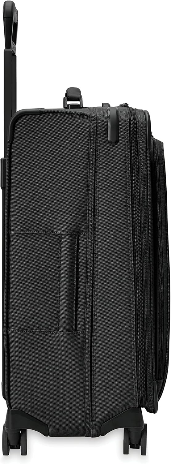 Briggs & Riley 26" Medium Expandable Spinner - Checked Luggage for Travel, Suitcases with Wheels, Softside Rolling Bag for Men & Women, Self-Repairing Zipper - Baseline Collection, Black - Image 10