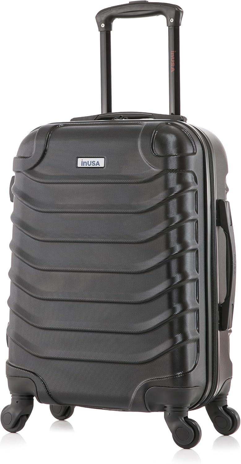 InUSA ENDURANCE 20-Inch Carry-On Hardside Spinner Luggage Lightweight Black