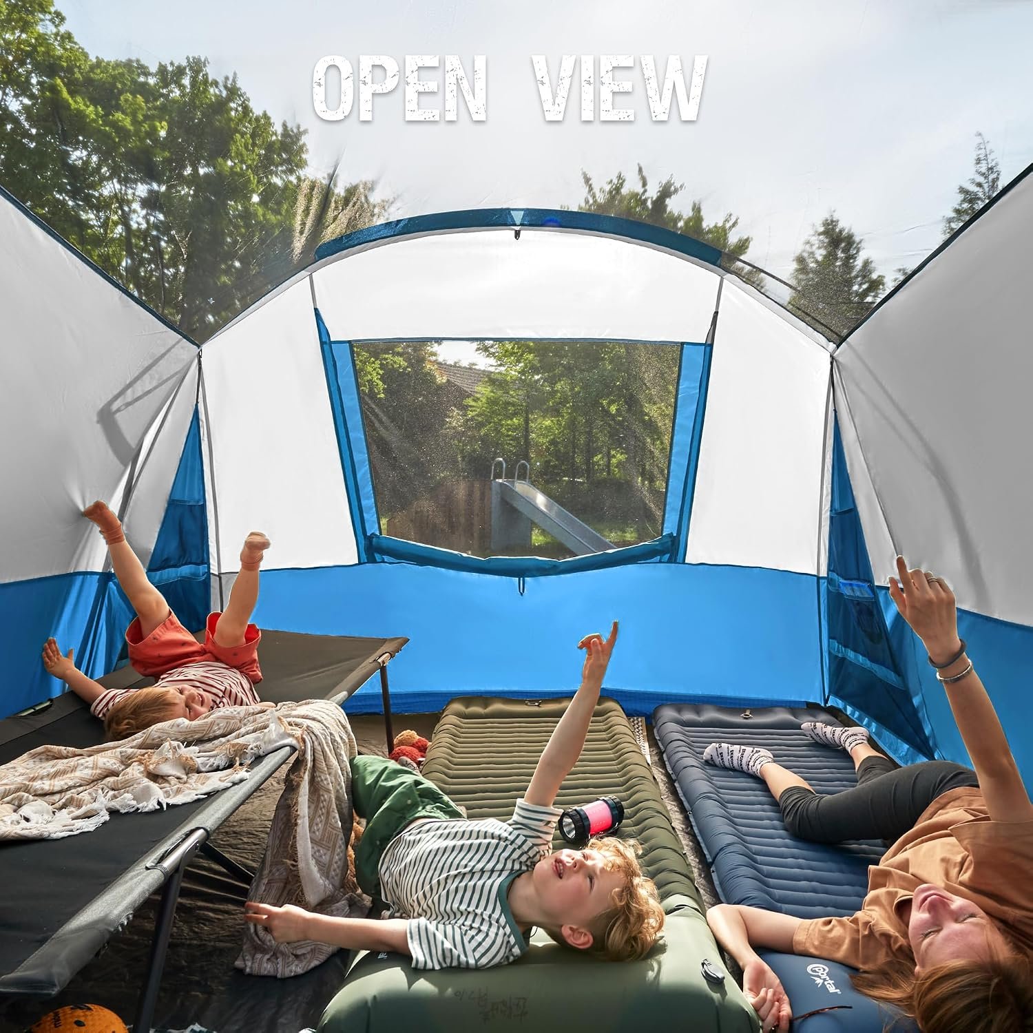 PORTAL 6/8/10 Person Family Camping Tent with Screen Room | Portable 8 Person Tent Outdoor Design; Durable Construction; Easy Setup & Storage - Image 6