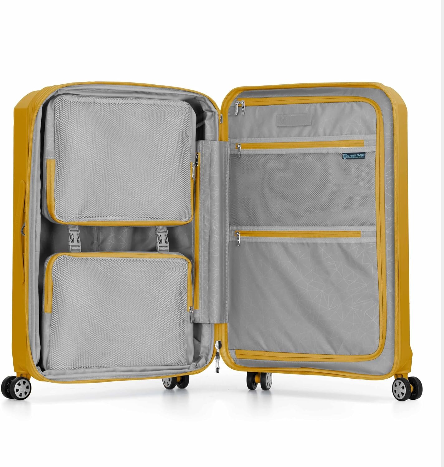 Traveler's Choice Pagosa Hardshell Expandable Luggage with Spinner Wheels, Yellow, 27-Inch Medium - Image 11