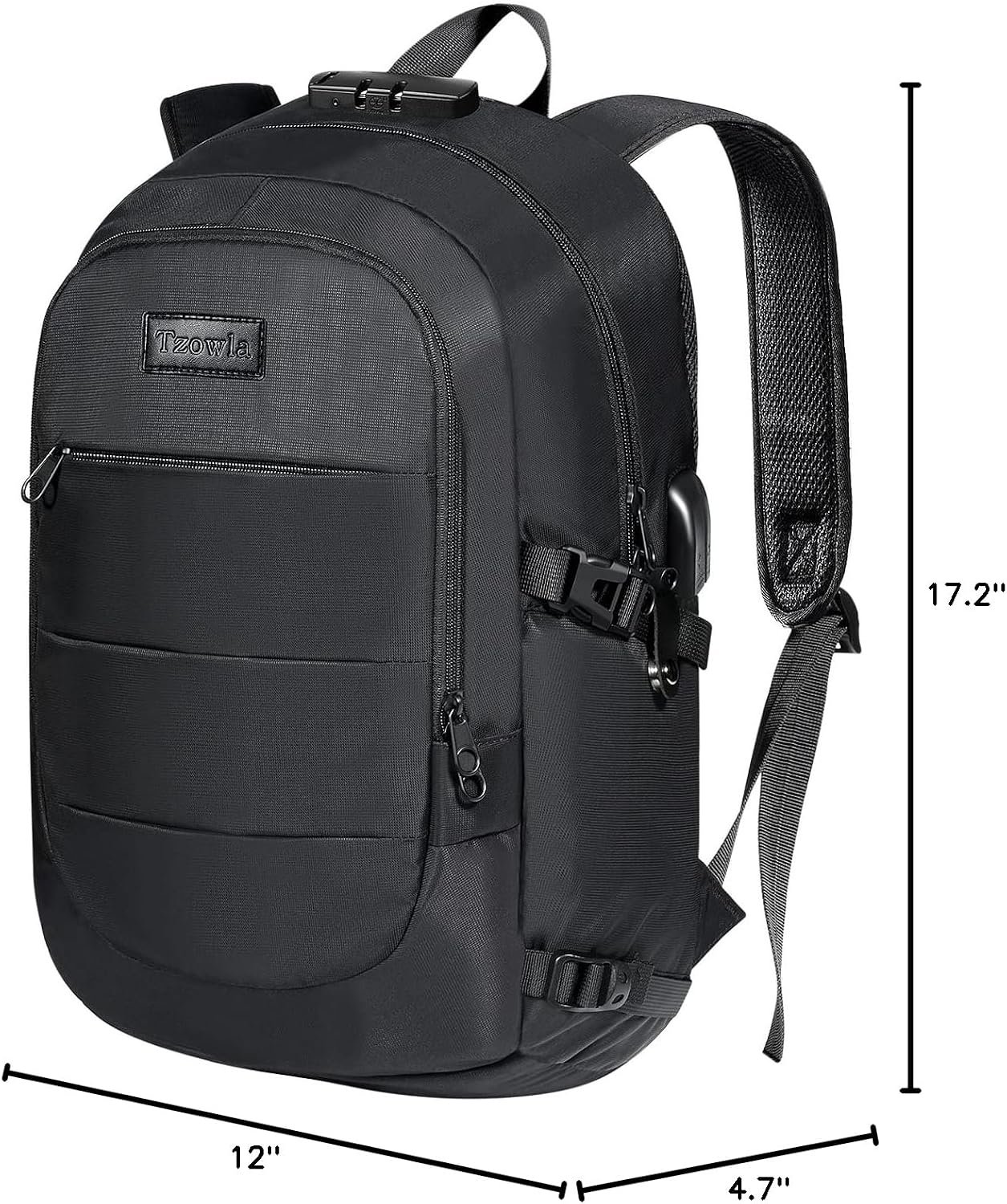 Tzowla 35 Liter Anti Theft Backpack with Giant Tumbler Holder Pocket and Lock,15.6 Inch Laptop Backpack - Image 8