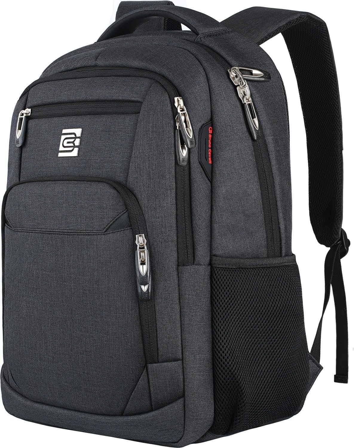 Laptop Backpack,Business Travel Anti Theft Slim College Backpack | Water Resistant Durable Computer Bag Gift for Women & Men Fits 15.6 Inch Laptop and Notebook - Black