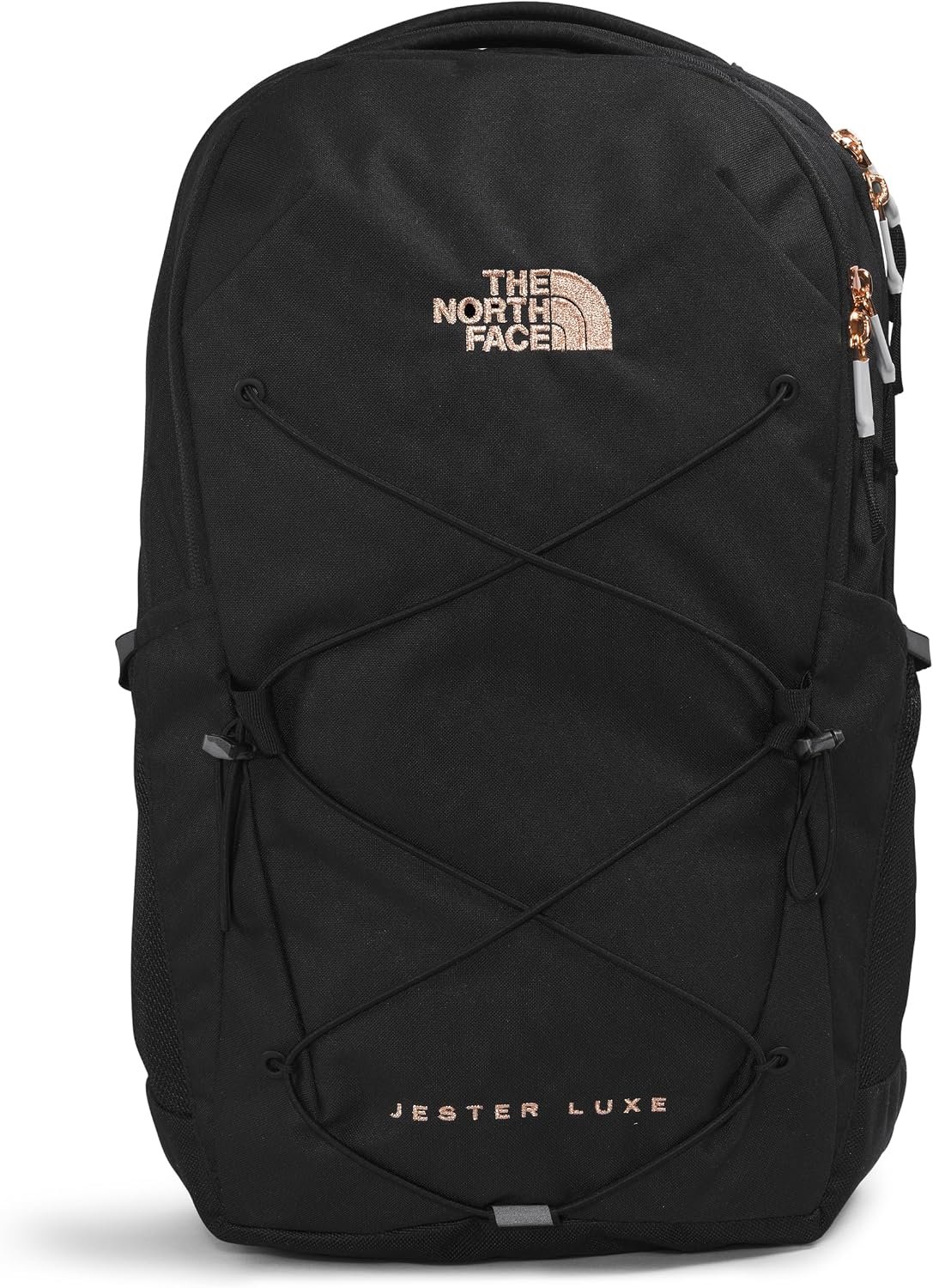 THENORTHFACE Women's Jester Luxe Everyday Laptop Backpack, TNF Black/Burnt Coral Metallic, One Size