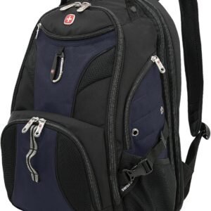 SwissGear 1900 ScanSmart Laptop Backpack, Fits Most 17-Inch Laptops, TSA-Friendly Lay-Flat Design, RFID Protection, and Tablet Pocket, Black, 31L, 18.5-Inch