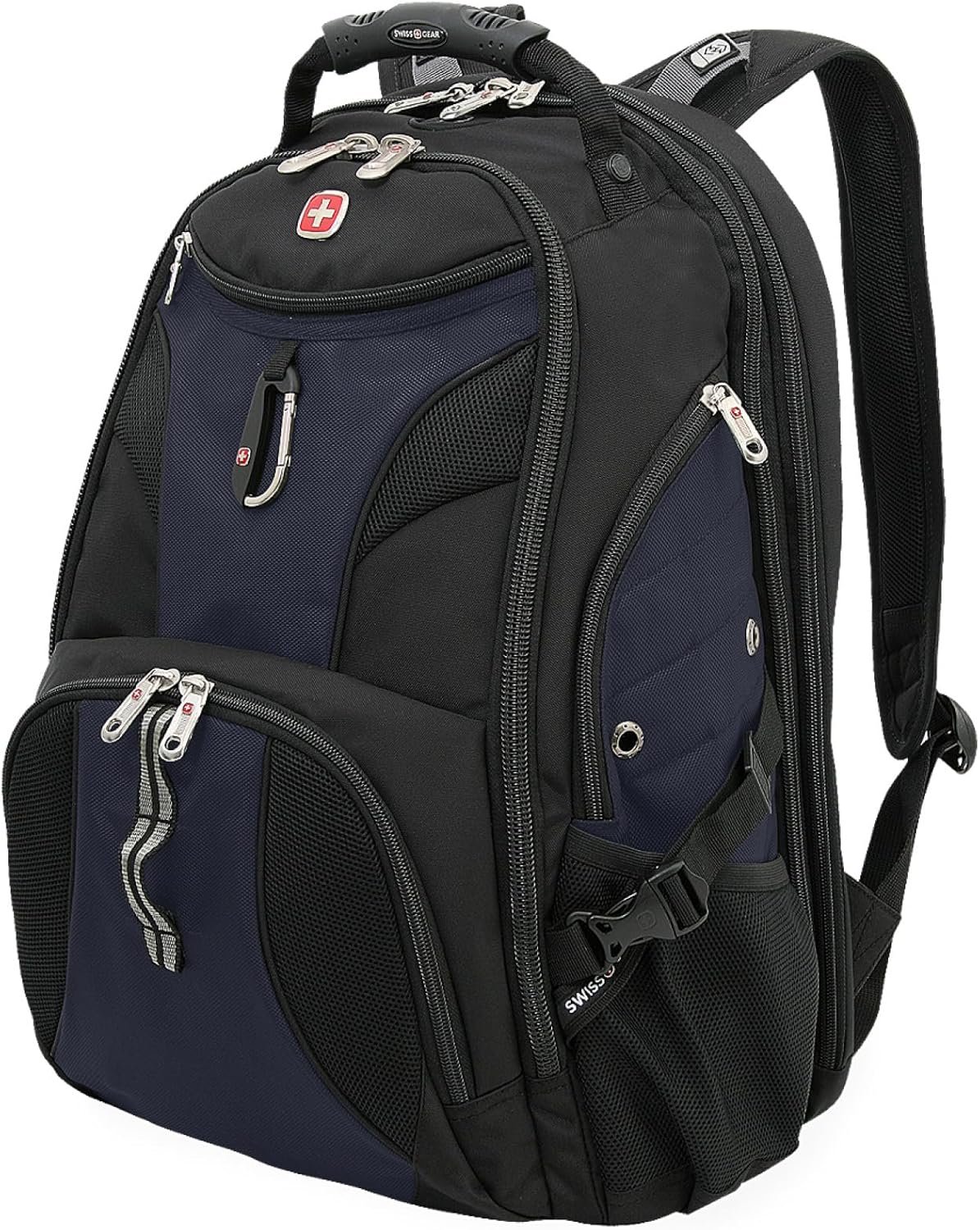 SwissGear 1900 ScanSmart Laptop Backpack, Fits Most 17-Inch Laptops, TSA-Friendly Lay-Flat Design, RFID Protection, and Tablet Pocket, Black, 31L, 18.5-Inch