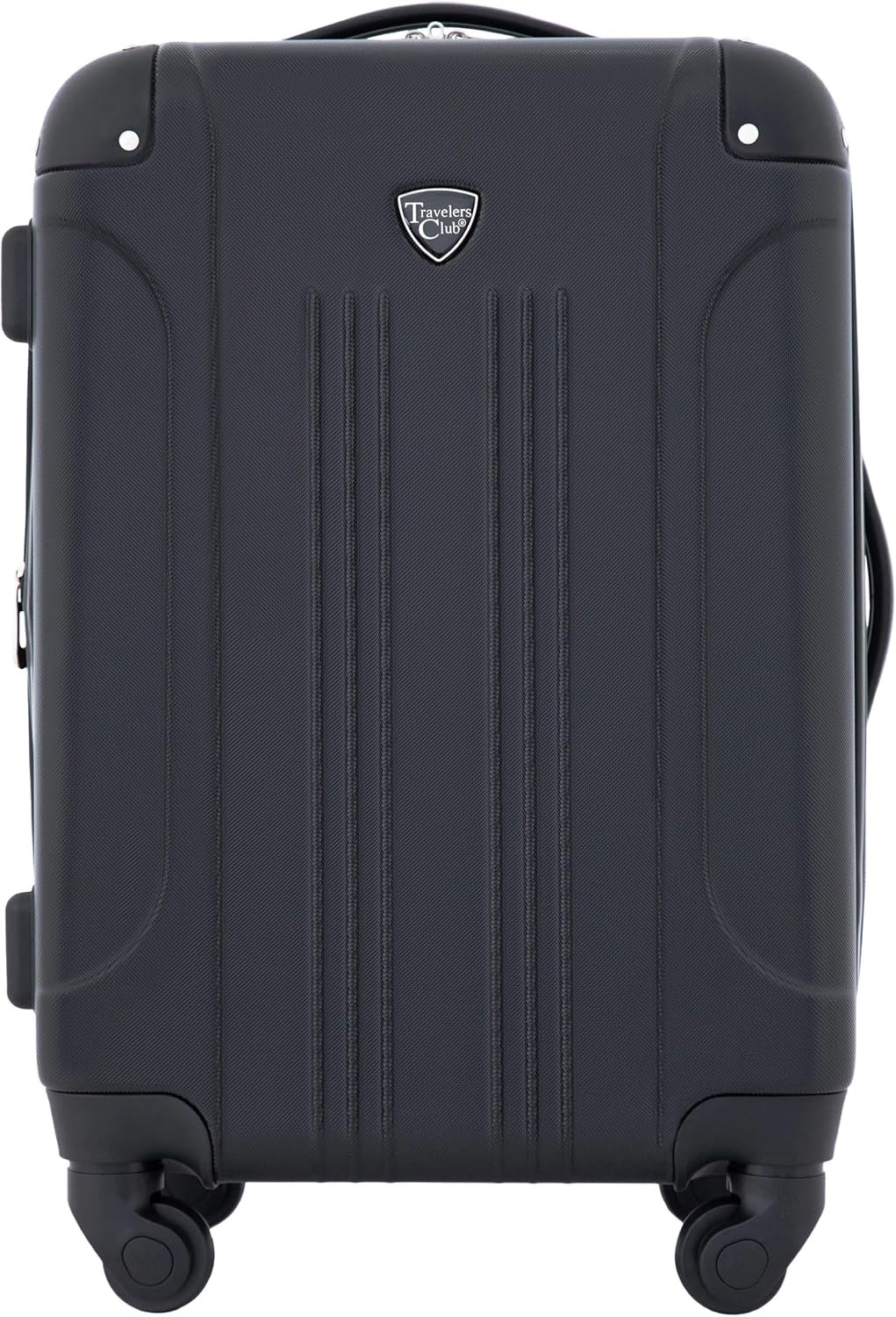 Travelers Club Chicago Hardside Expandable Spinner Luggage, Black, 22" Carry-On