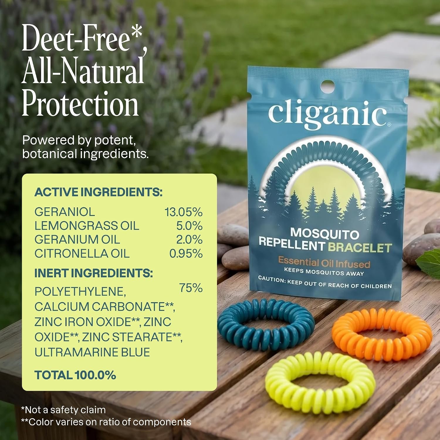 Cliganic 10 Pack Mosquito Repellent Bracelets for Adults & Kids - Natural DEET-Free Bands, Individually Wrapped - Image 6
