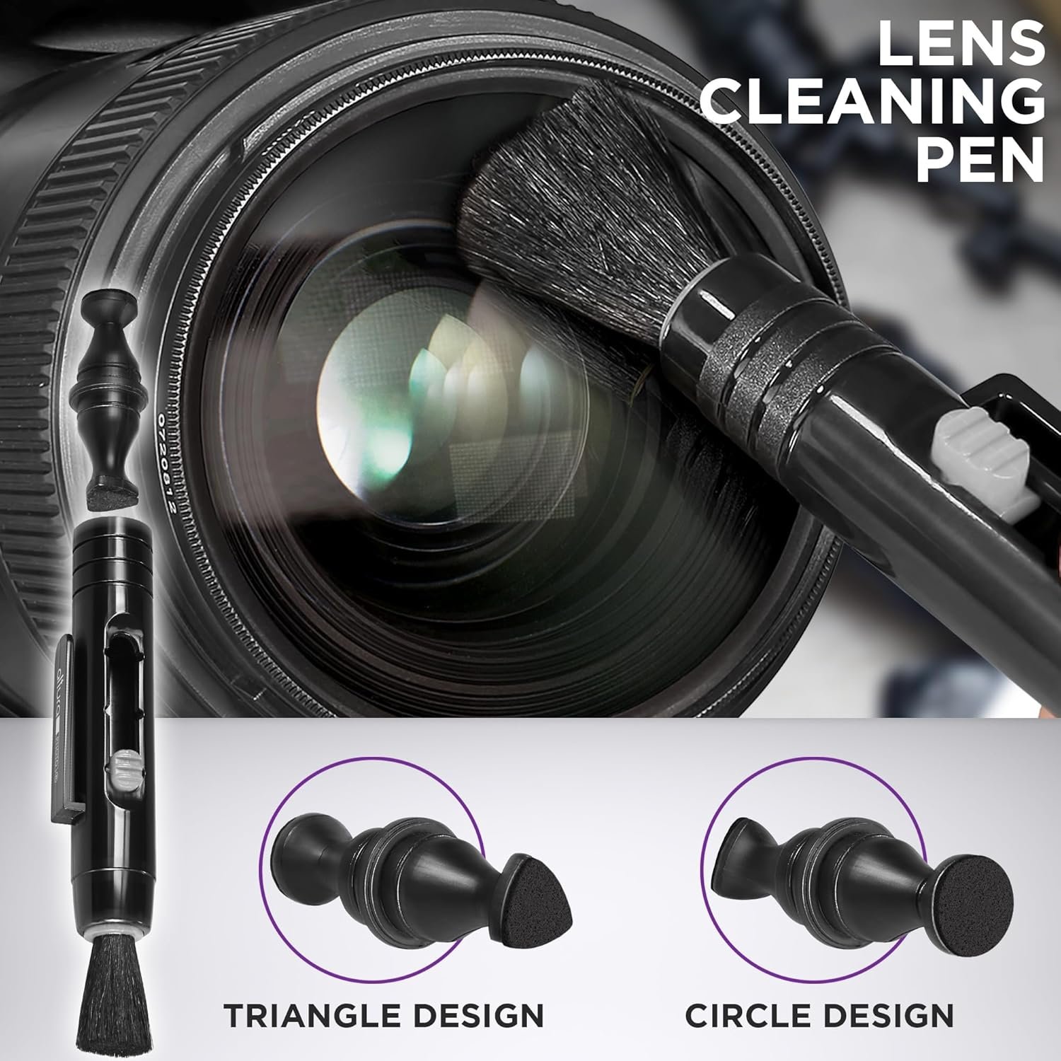 Altura Photo Camera Lens Cleaning Kit, Lens Cleaner for DSLR & Mirrorless | Keeps Gear Spotless & Scratch-Free, Includes Cleaner, Swabs, Pen, Blower, Brush, Cloth & Hard Case - Image 5