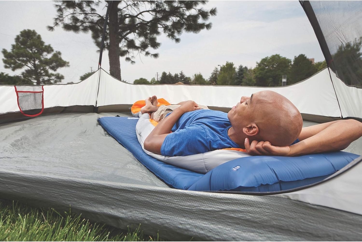 Coleman Self-Inflating Sleeping Pad with Pillow, Lightweight Inflatable Camp Pad with Extra Support & Quick Deflation, No Air Pump Needed - Image 5