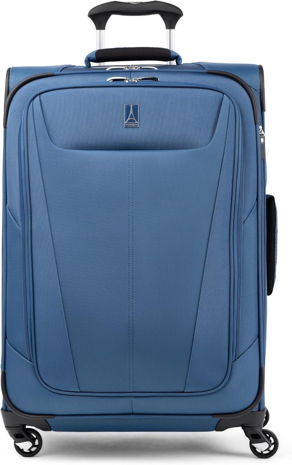 Travelpro Maxlite 5 Softside Checked Luggage Spinner, Blue, 25-Inch | Medium Checked Suitcase, Expandable With 4 Wheels, Lightweight & Versatile Travel Design, Men & Women