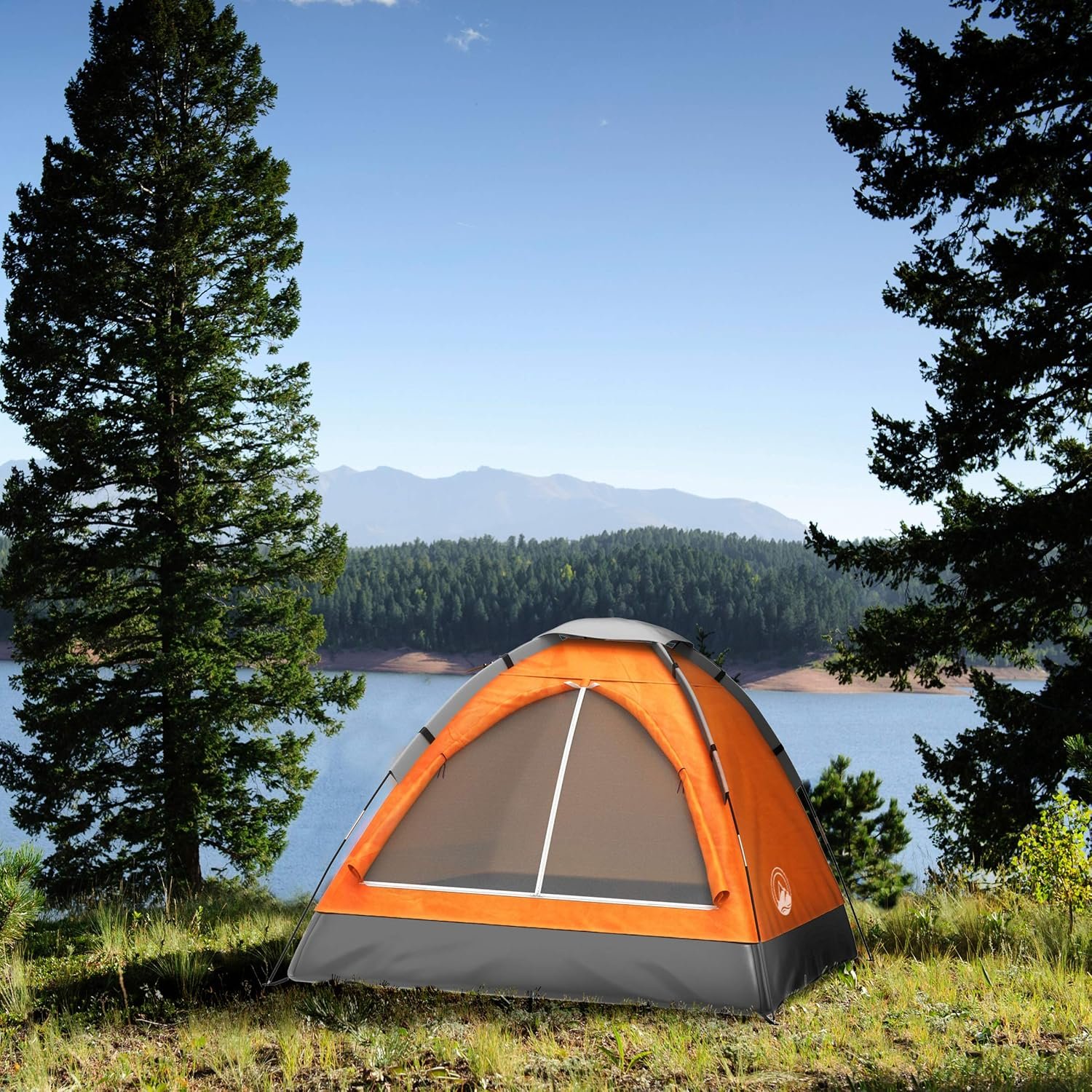 2 Person Camping Tent with Rain Fly and Carrying Bag – Lightweight Outdoor Pop Up Tents for Camping Essentials, Music Festivals, Backpacking, Hiking, or Beach Shelter by Wakeman Outdoors - Image 2
