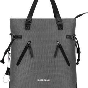 Sherpani Tempest, Anti Theft Convertible Backpack Tote, 14L Travel Backpack, Travel Gifts for Women, Handbags, RFID Protection, Metal Hardware, Fits 15” Laptop (No Sleeve) (Granite)