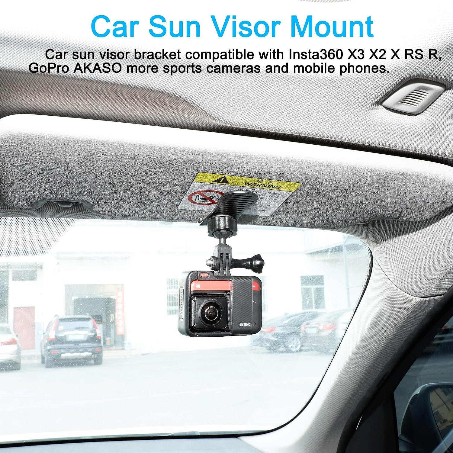 PellKing Car Sun Visor Mount for Insta360 X5 X4 X3 X2 Ace Pro 2 Go 3s Ultra | VLOG/Video Holder for iPhone Samsung Cell Phone GoPro 13 12 10 9 8 7 6 AKASO DJI Osmo Action 6 5 Pro 4 3 2 Camera Accessories - Image 2