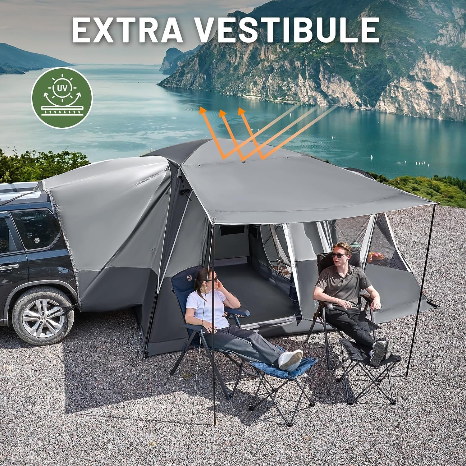 Timber Ridge Truck-Bed-Tents SUV Camping Tent | Weather Resistant and Portable Van or Car Tent, Includes Rainfly and Storage Bag - Image 3