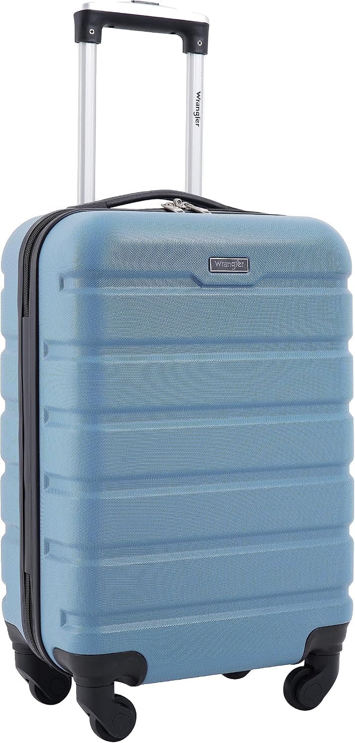 Wrangler Hardside Spinner Luggage, Blue Heaven, Carry-On 20-Inch - Image 2