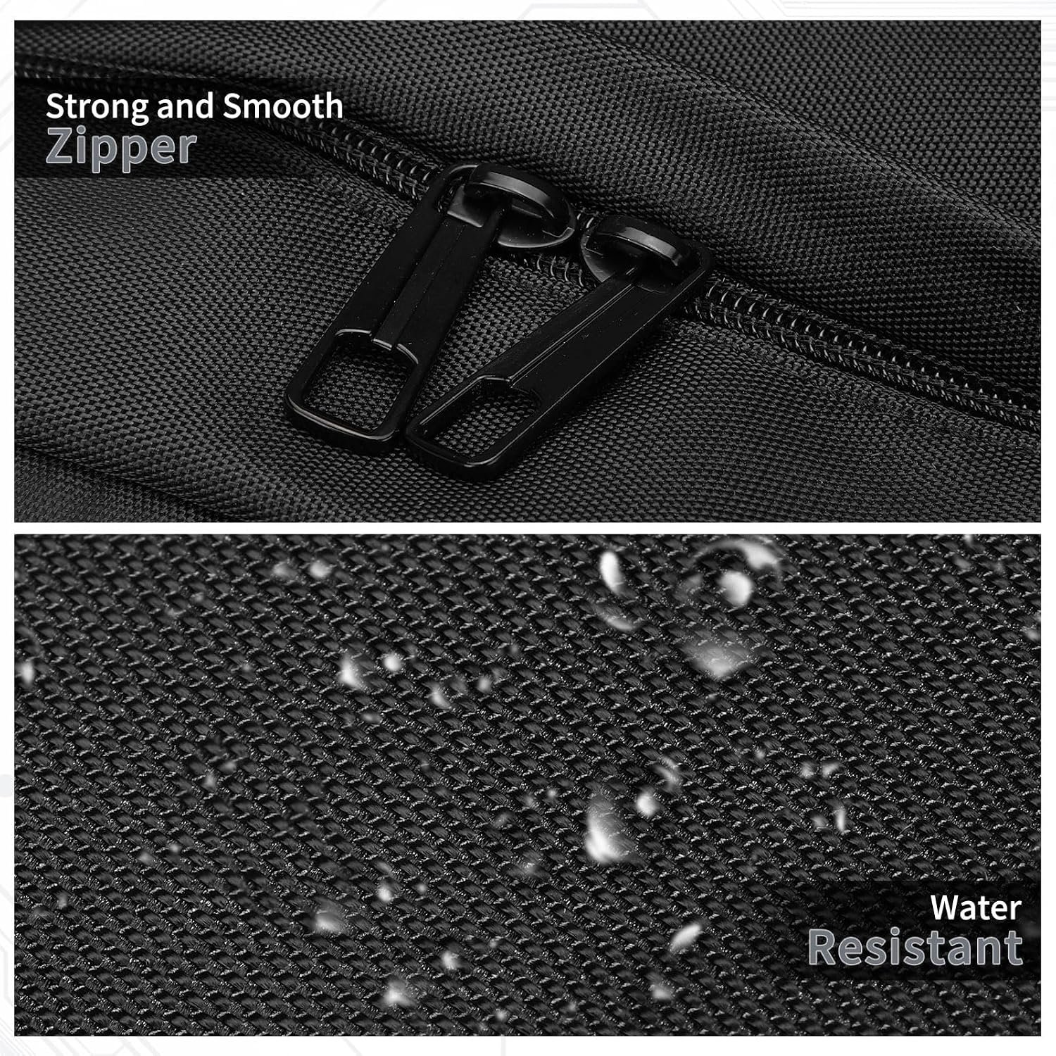 Laptop Backpack for Men & Women 15.6 Inch Office Anti Theft, Black | Small Work Backpack Water Resistant with Luggage Strap Theft Proof Sleek Backpack Oxford Material for Commute, Work, Travel - Image 5