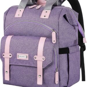 FALANKO Laptop Backpack for Women, Anti Theft Backpacks with RFID Anti Theft Water Resistant,Wide Top Open Work Teacher College Travel Computer Bag for Woman Fits 15.6 Inch Laptop