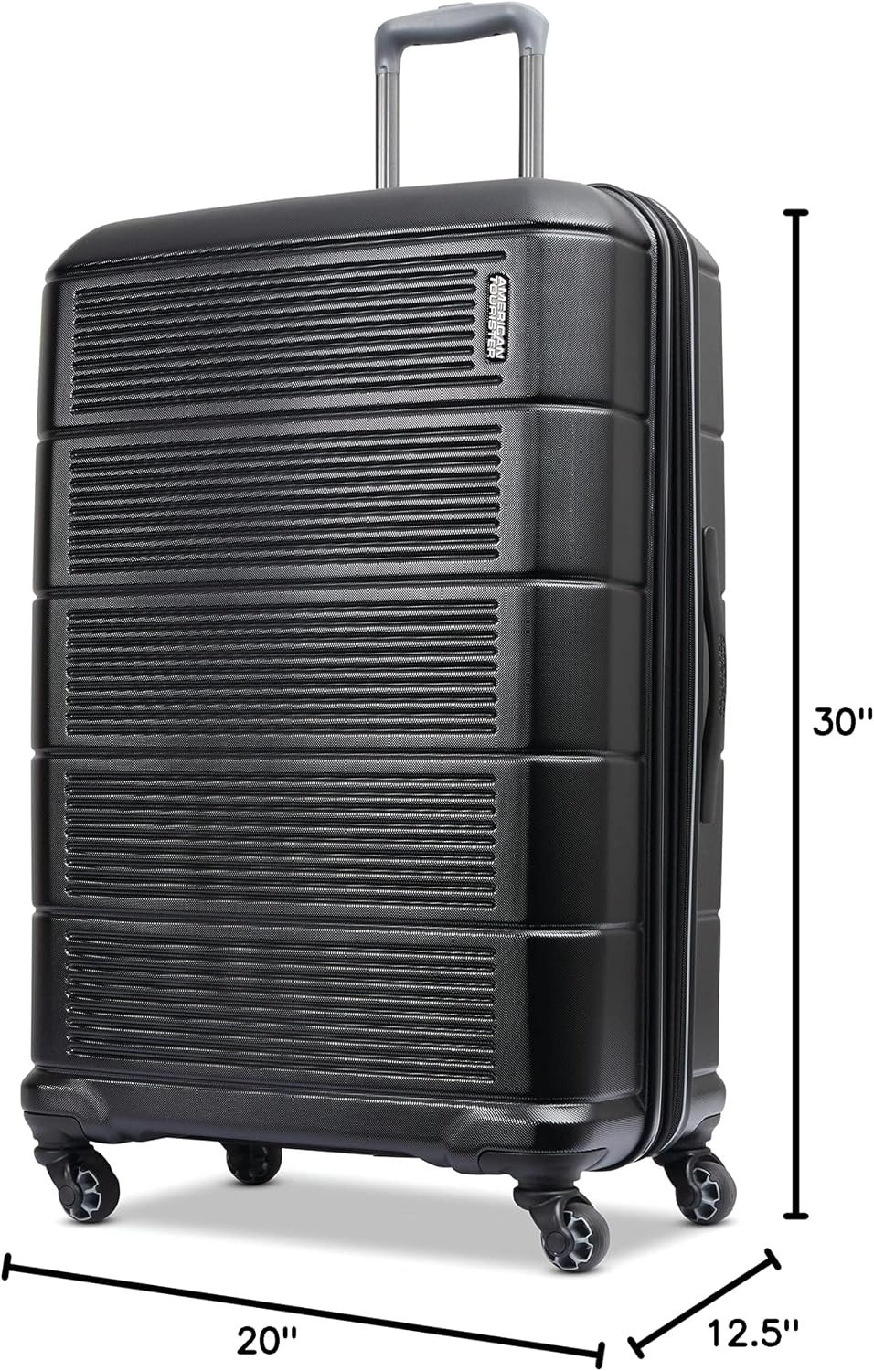 American Tourister Stratum 2.0 Expandable Hardside Luggage with Spinner Wheels, 28" SPINNER, Jet Black - Image 9