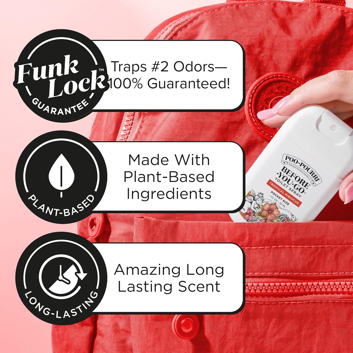 Poo-Pourri Before-You-Go Pocket Toilet Spray, Travel Essentials, 1 Fl Oz, Spring Variety 3 Pack, Each Up to 50 Uses, On-The-Go Bathroom Odor Deodorizer with Essential Oils, TSA Approved Size, 3 Scents - Image 2