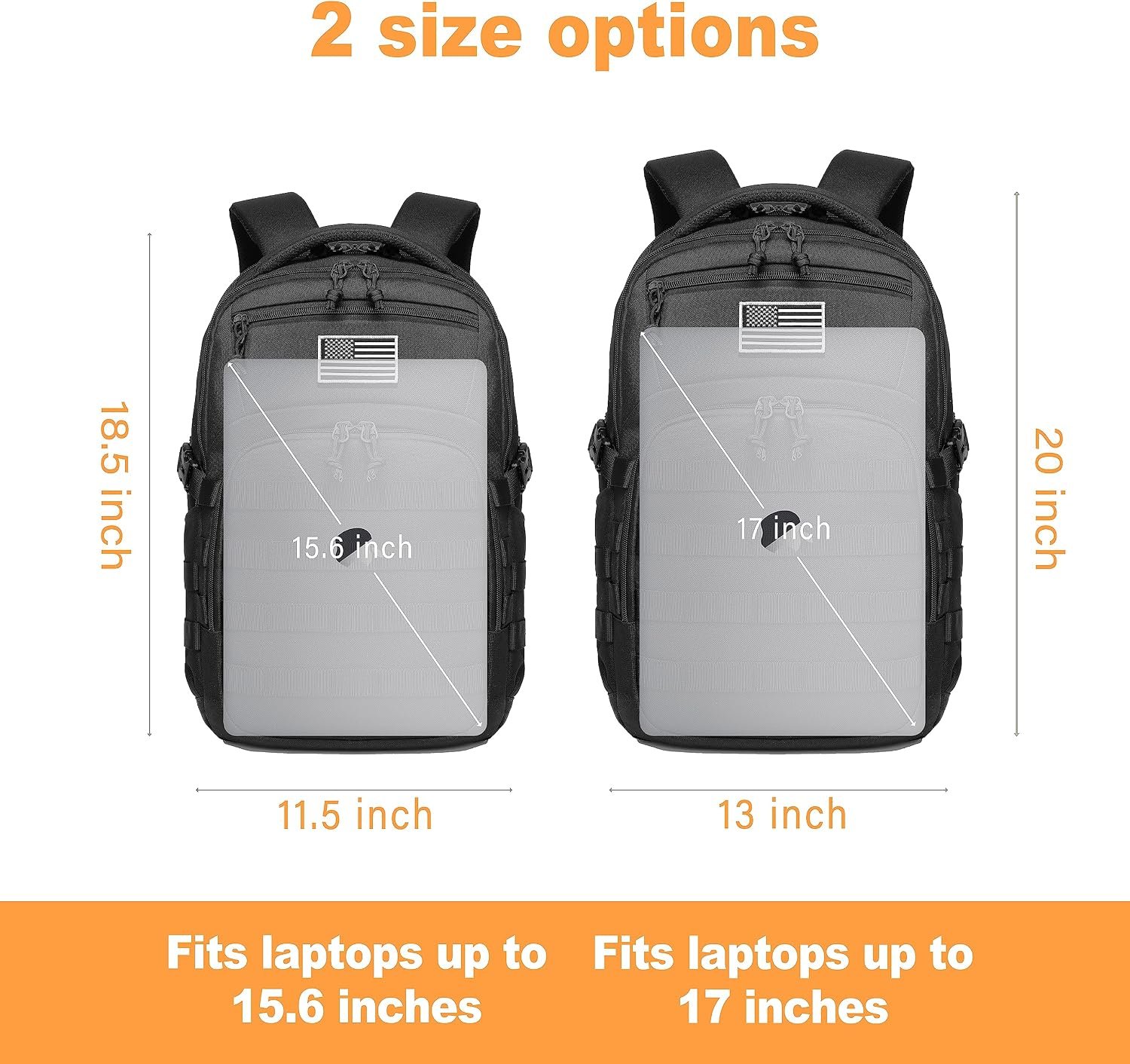 Military tactical backpack, backpack for men black small tactical assault bag - Image 5