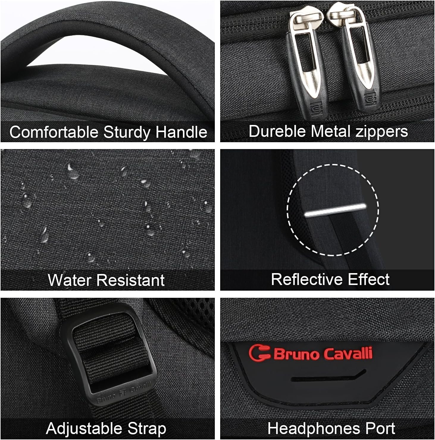 Laptop Backpack,Business Travel Anti Theft Slim College Backpack | Water Resistant Durable Computer Bag Gift for Women & Men Fits 15.6 Inch Laptop and Notebook - Black - Image 4