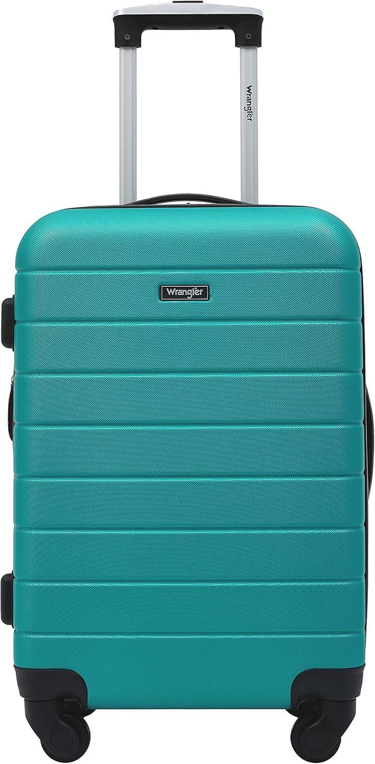 Wrangler Smart Spinner Hardside Luggage, 2 Piece Set, Teal - Image 3