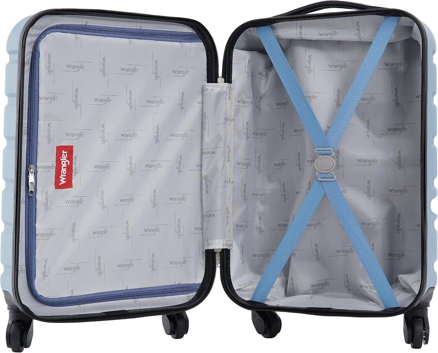 Wrangler Hardside Spinner Luggage, Blue Heaven, Carry-On 20-Inch - Image 7