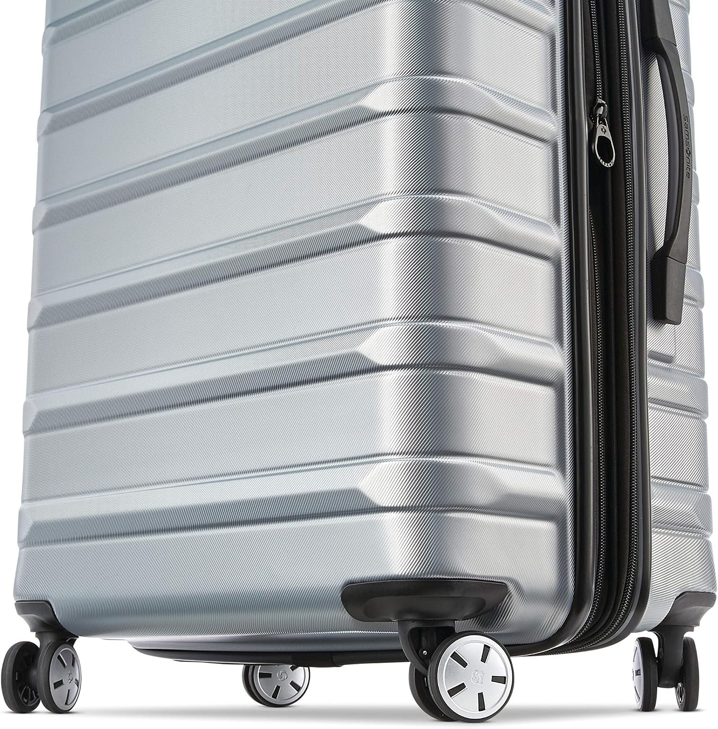 Samsonite Omni 2 Domestic Carry-On Luggage - 22x14x9 Airline-Approved - Features Expandable Polycarbonate Shell, 360° Wheels, TSA Lock - Amazon Exclusive - Artic Silver - Image 2